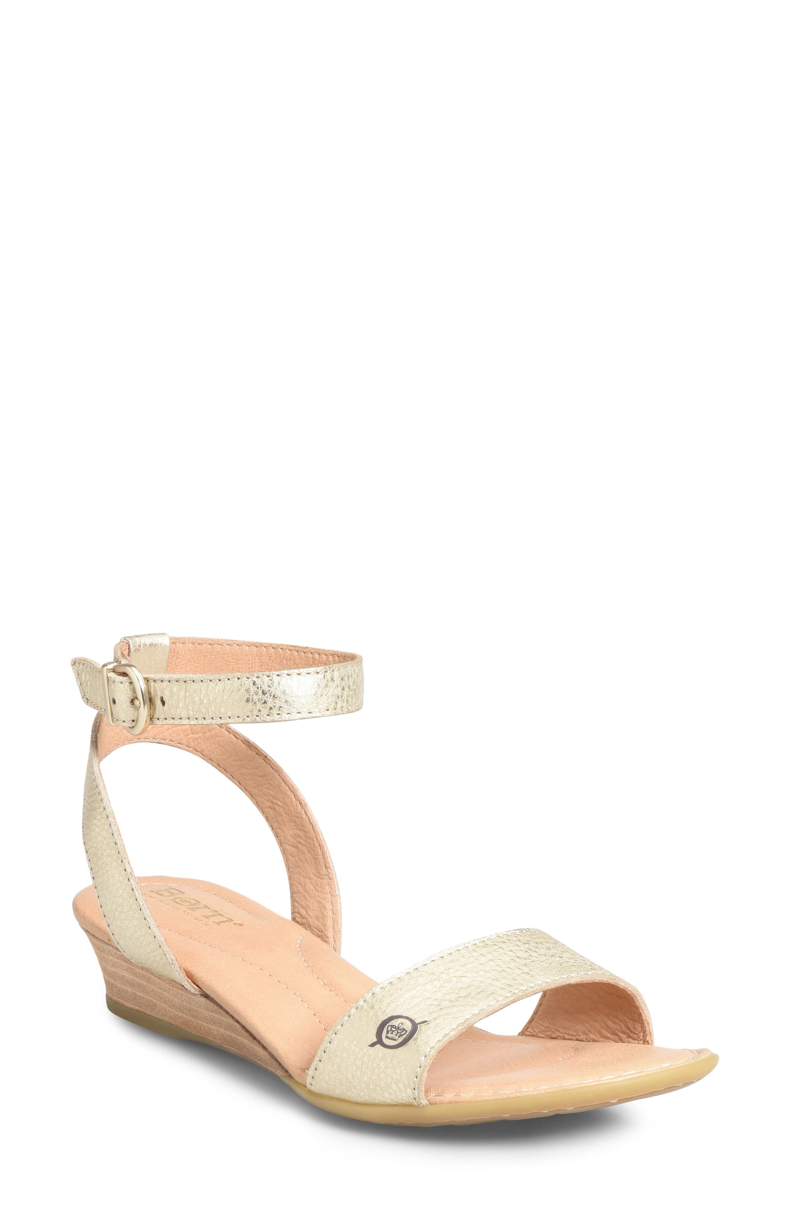 B?rn Sevier Wedge Sandal, Metallic