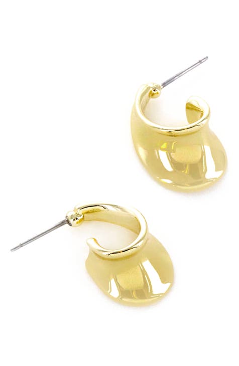 Domed Hoop Earrings