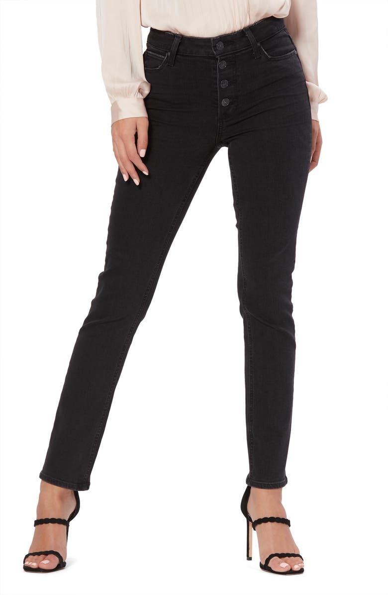 PAIGE Hoxton Exposed Button High Waist Ankle Skinny Jeans (Starlit ...