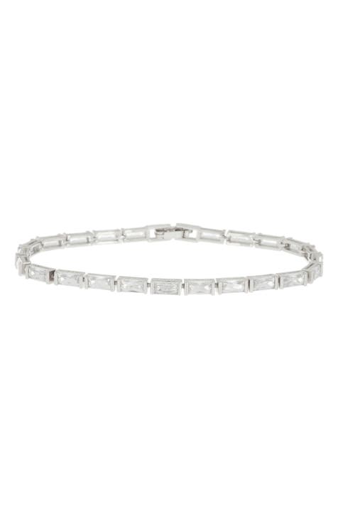 Baguette Cubic Zirconia Tennis Bracelet