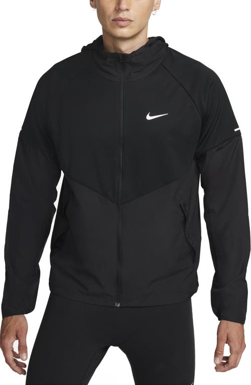 Nike Therma-FIT Repel Miler Running Jacket in Black/Black at Nordstrom, Size Medium
