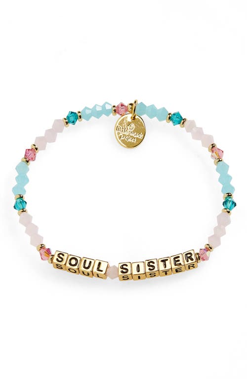 Little Words Project Soul Sister Beaded Stretch Bracelet in Multi