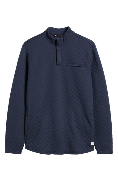 Travismathew Transatlantic Quilted Henley Pullover In Total Eclipse
