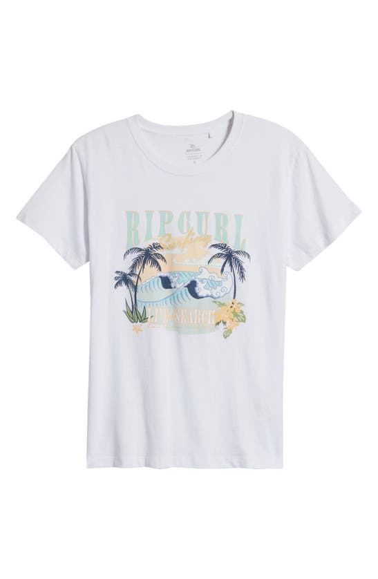 Shop Rip Curl Paradise Palms Cotton Graphic T-shirt In White