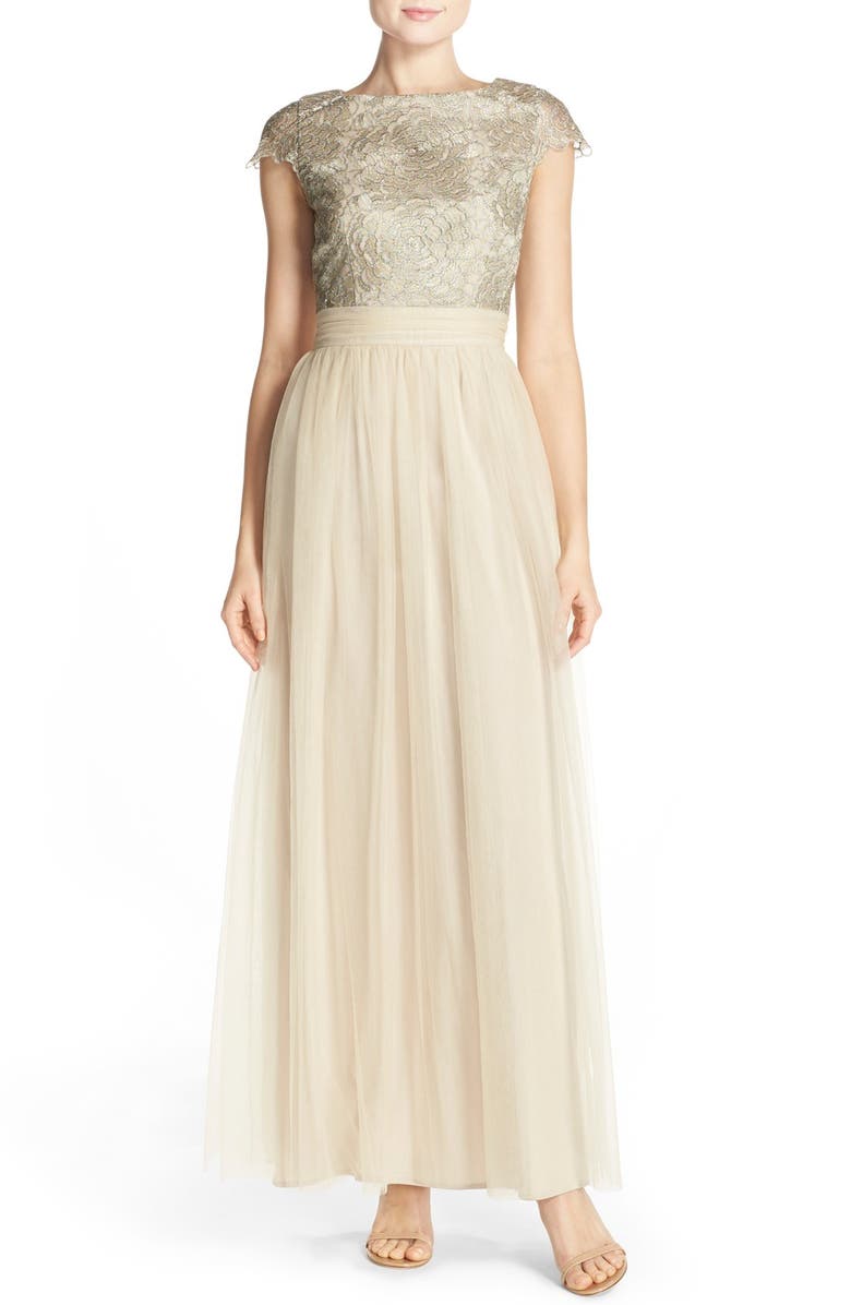 Alex Evenings Embroidered Tulle Gown (Regular & Petite) | Nordstrom