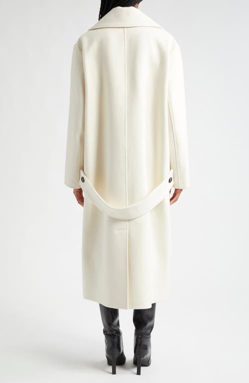 Shop Rohe Róhe Oversize Double Breasted Wool Blend Coat In Off White