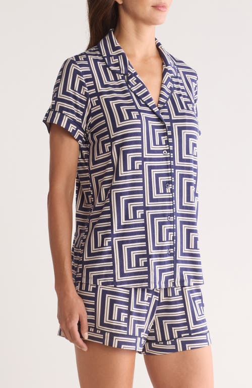 Shop Nordstrom Moonlight Short Pajamas In Navy Evening Turnpike Geo