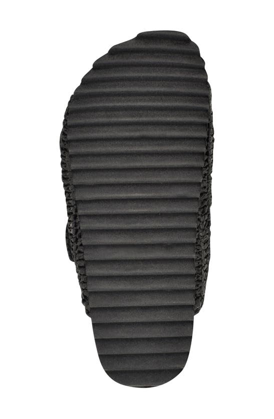 Nine West Tenly Raffia Slide Sandal In Black