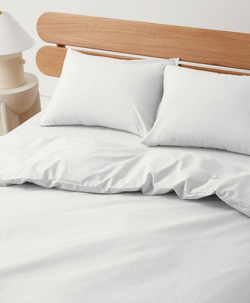 Pact Organic Room Service Sateen Duvet Cover In White