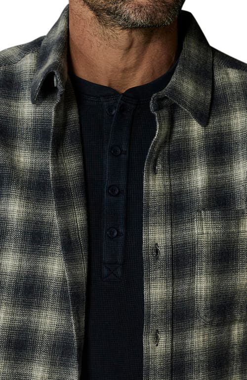 Shop The Normal Brand Louis Heavyweight Flannel Overshirt In Carbon Plaid