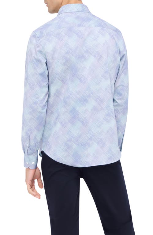 Shop Bugatchi Jimmy Ooohcotton® Print Button-up Shirt In Sage