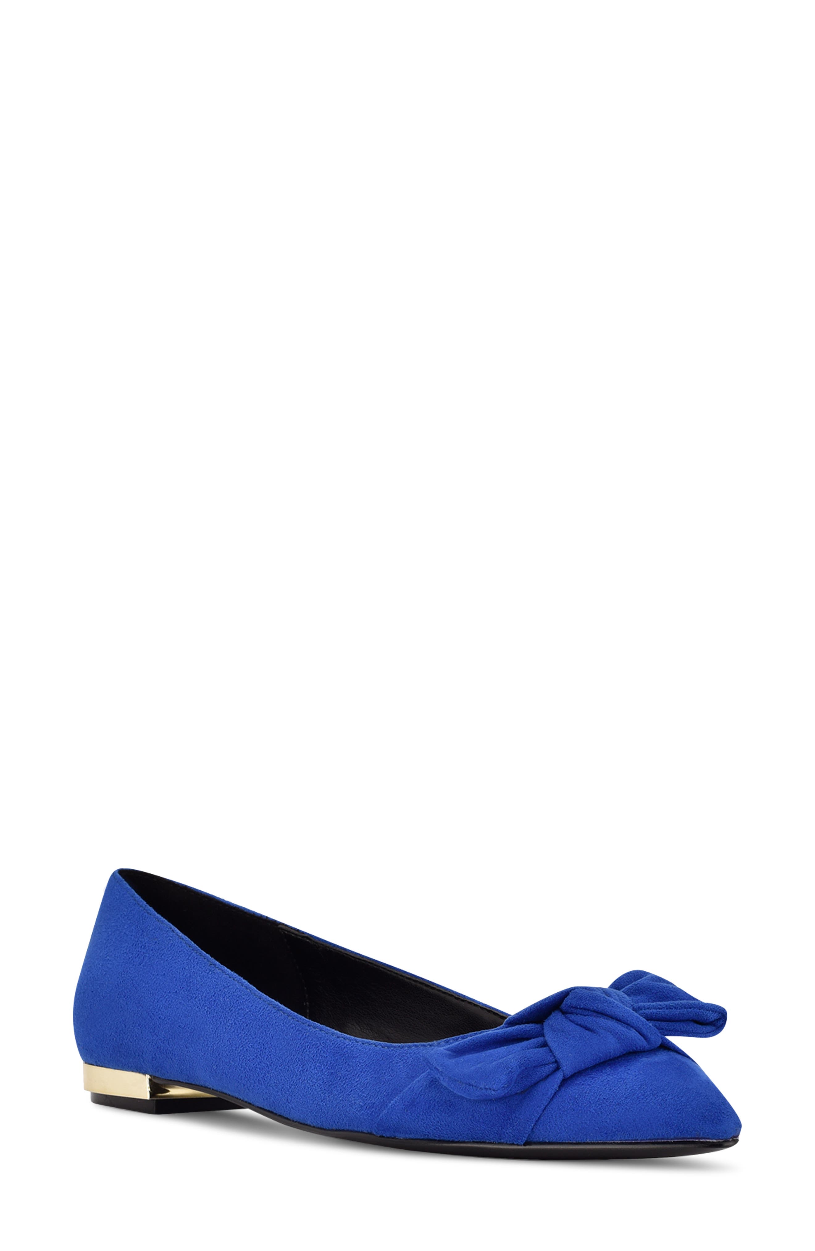 blue pointed toe flats