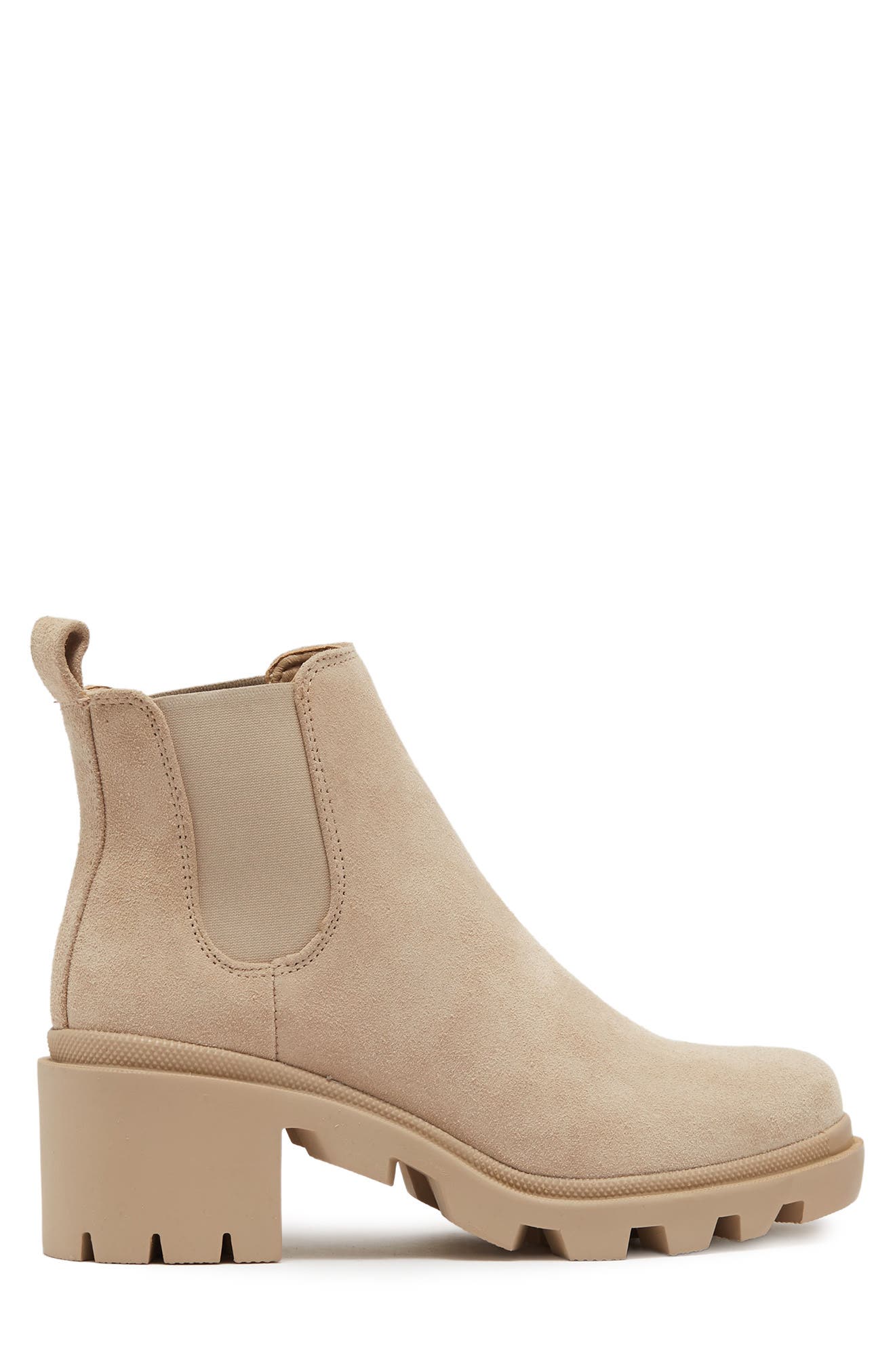 tan lug sole booties