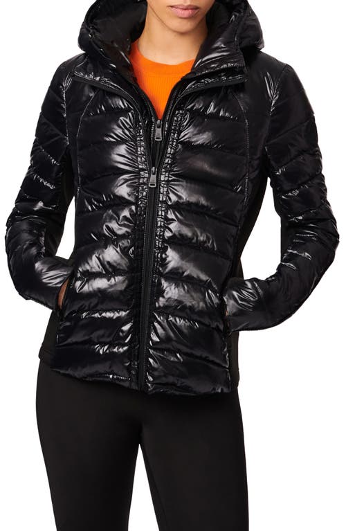 Bernardo EcoPlume™ Removable Hood Puffer Jacket in Black