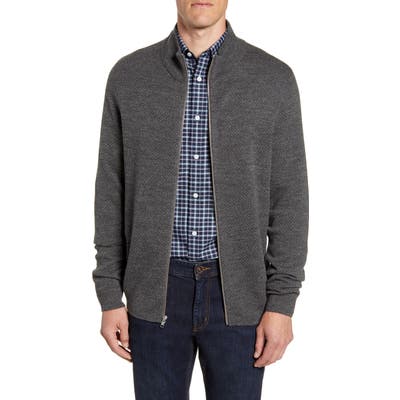 Nordstrom Shop Mock Neck Zip Sweater, Grey