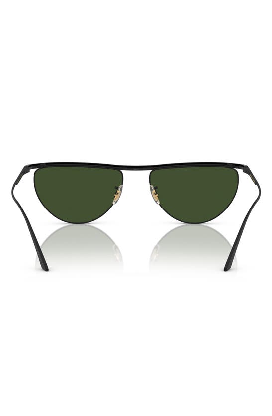 Shop Oliver Peoples X Khaite 1984c 56mm Irregular Sunglasses In Black Green