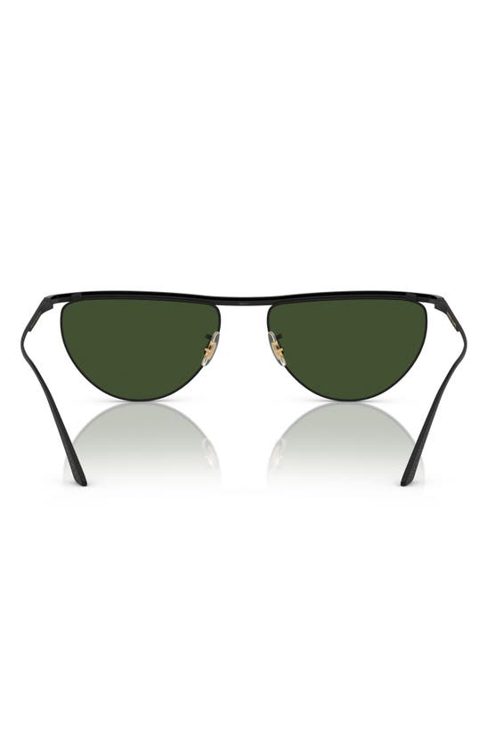 Oliver Peoples X Khaite 1984c 56mm Irregular Sunglasses In Black Green