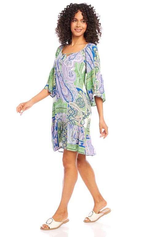 Shop Karen Kane Paisley Ruffle Hem Dress