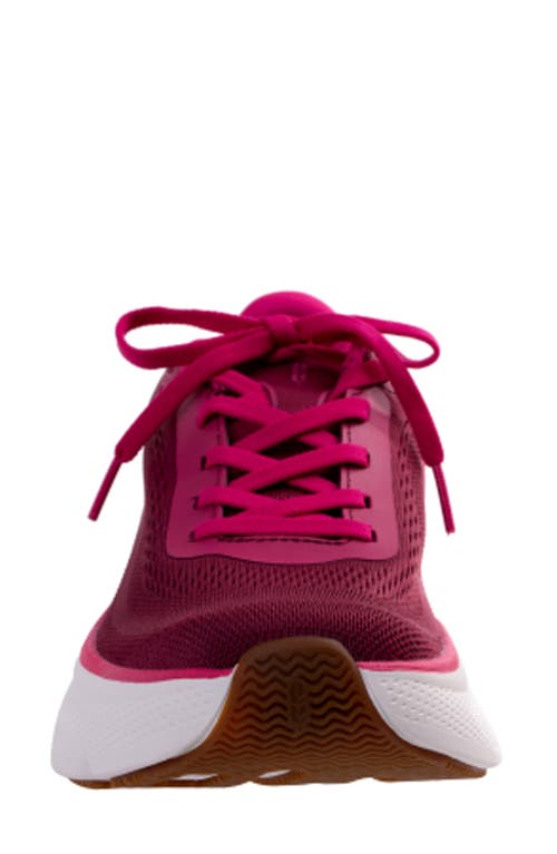 Revitalign Gaia Walking Sneaker In Red Plum