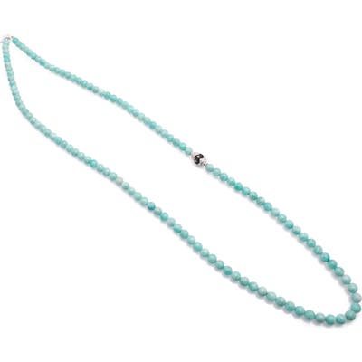 Armenta New World Amazonite Bead Diamond Station Necklace