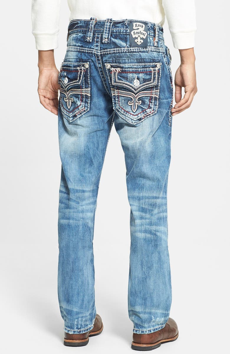 Rock Revival 'Alfred J' Straight Leg Jeans (Medium Blue) Nordstrom