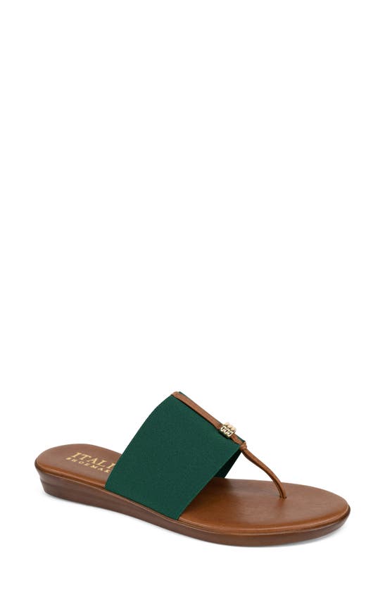 Italian Shoemakers Afia Top Strap Wedge Sandal In Green