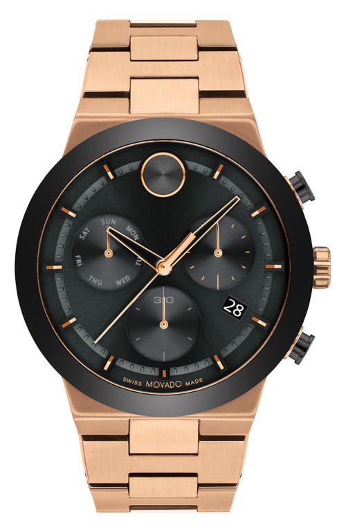 Movado Bold Fusion Chronograph Bracelet Watch, 44mm in Black at Nordstrom