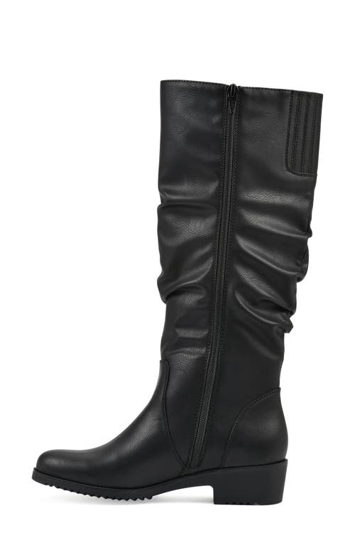 Cliffs By White Mountain Duration Slouch Boot In Black Burnished Smooth