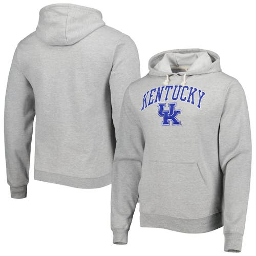 Men's League Collegiate Wear Heather Gray Kentucky Wildcats Arch Essential Fleece Pullover Hoodie