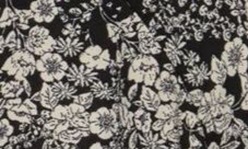 Shop Chenault Floral Button-up Shirt In Black/cream