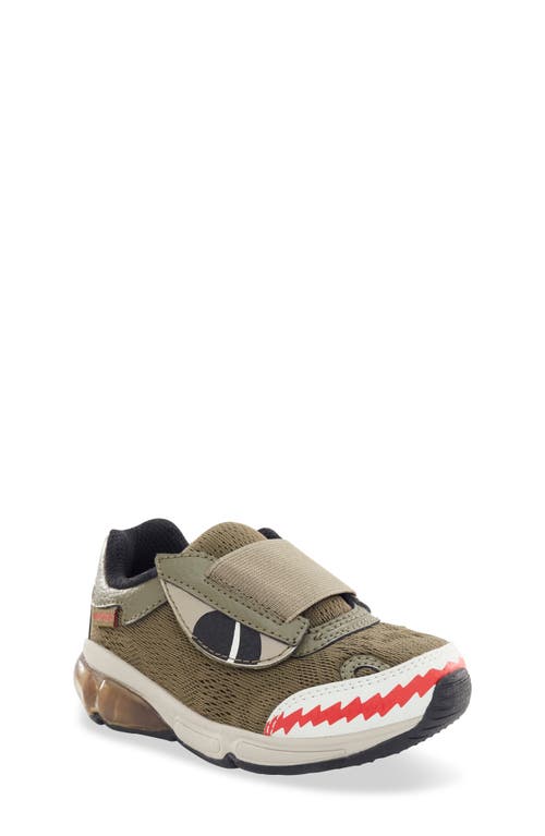 Stride Rite Kids' Made2play® Lighted Monster Sneaker In Olive