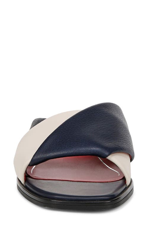Vionic Miramar Slide Sandal In Navy/cream