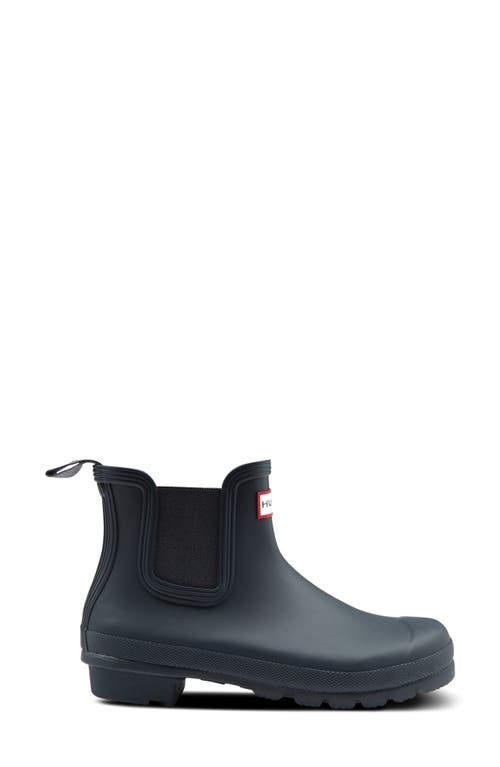 Hunter Original Waterproof Chelsea Rain Boot In Navy/navy