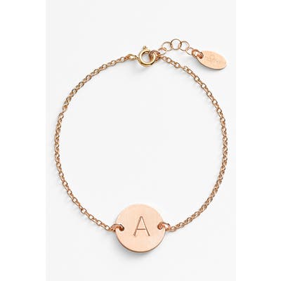 Nashelle 14K-Gold Fill Initial Disc Bracelet