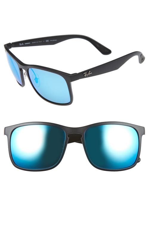 Ray-Ban 58mm Rectangle Sunglasses in Matte Black/dnu at Nordstrom