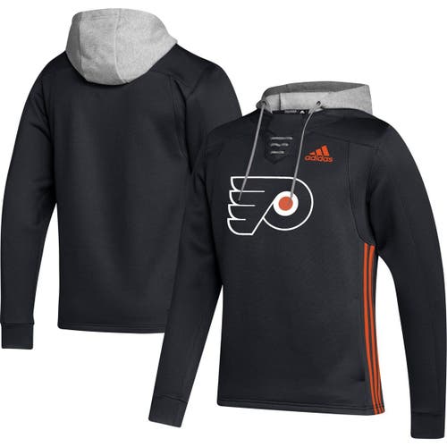 Men's adidas Black Philadelphia Flyers Skate Lace Primeblue Team Pullover Hoodie