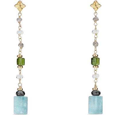 David Yurman Bead & Chain Earrings With Semiprecious Stones