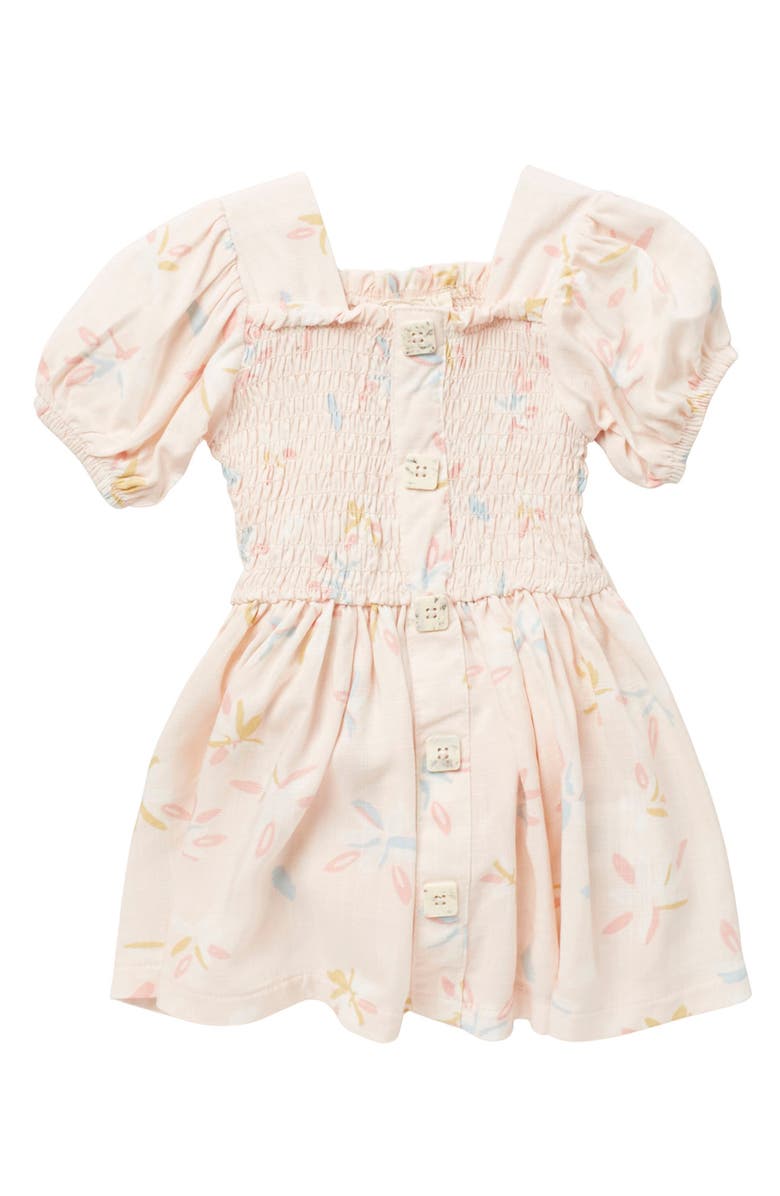 JESSICA SIMPSON Smocked Puff Sleeve Dress, Main, color, FLORAL