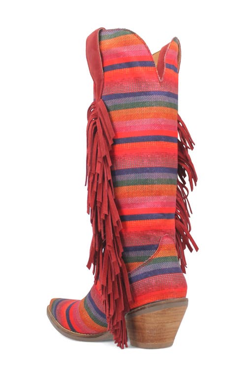 Shop Dingo Hot Tamale Western Knee High Boot In Red Multi