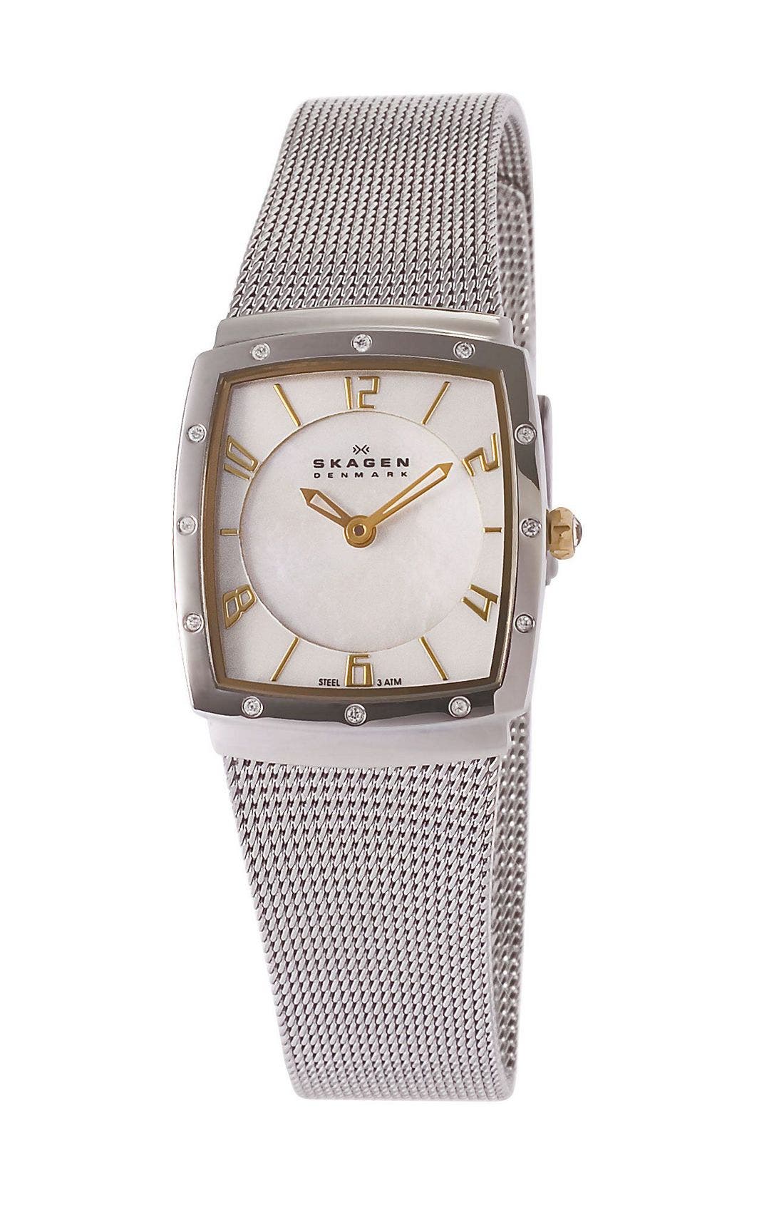 Skagen Square Mesh Strap Watch, 25mm Nordstrom