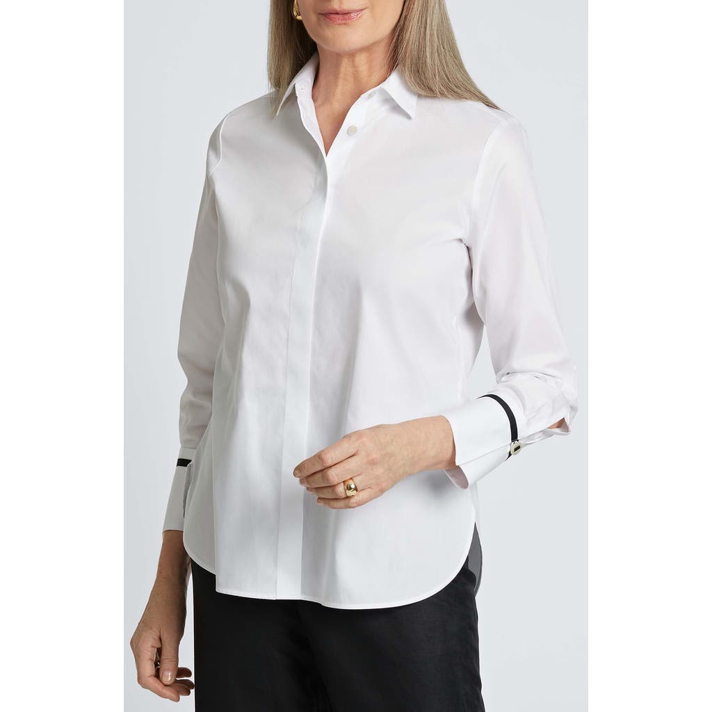 Foxcroft Iris Button-up Shirt In White