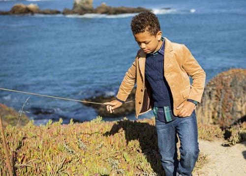 Hope & Henry Baby Boys' Organic Cricket Sweater Vest, Infant In Navy