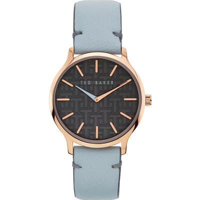 Ted Baker London Poppiey Leather Strap Watch,