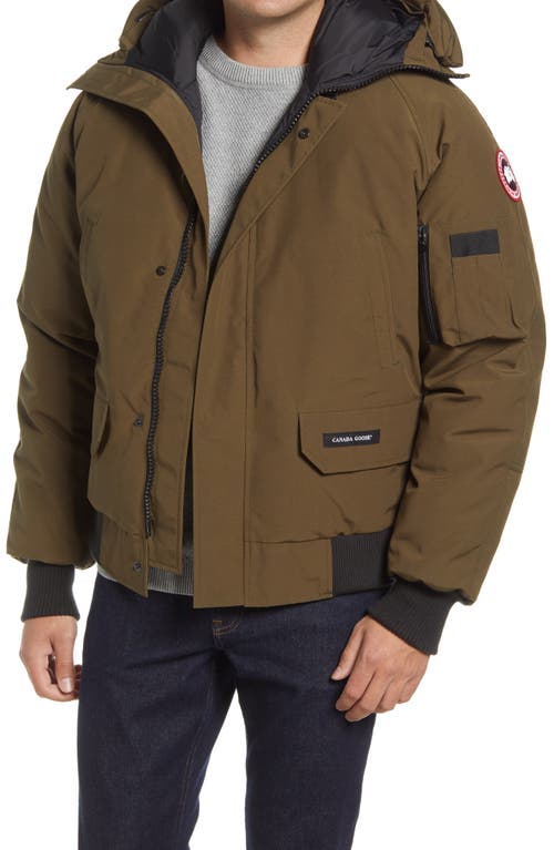 Canada Goose Chilliwack 625 Fill Power Down Hooded Bomber Jacket in Military Green