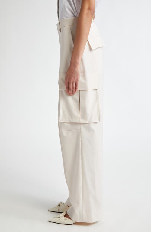 Shop Victoria Beckham Relaxed Cargo Pants In Bone