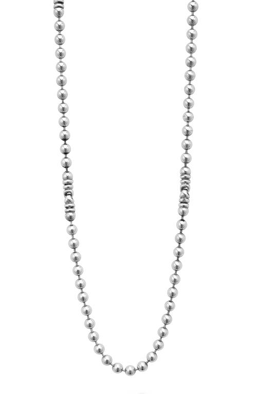 Shop Lagos Anthem Ball Chain Necklace In Silver