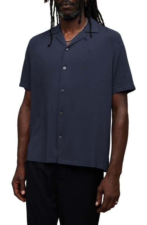 AllSaints Venice Relaxed Fit Short Sleeve Button-Up Camp Shirt at Nordstrom,