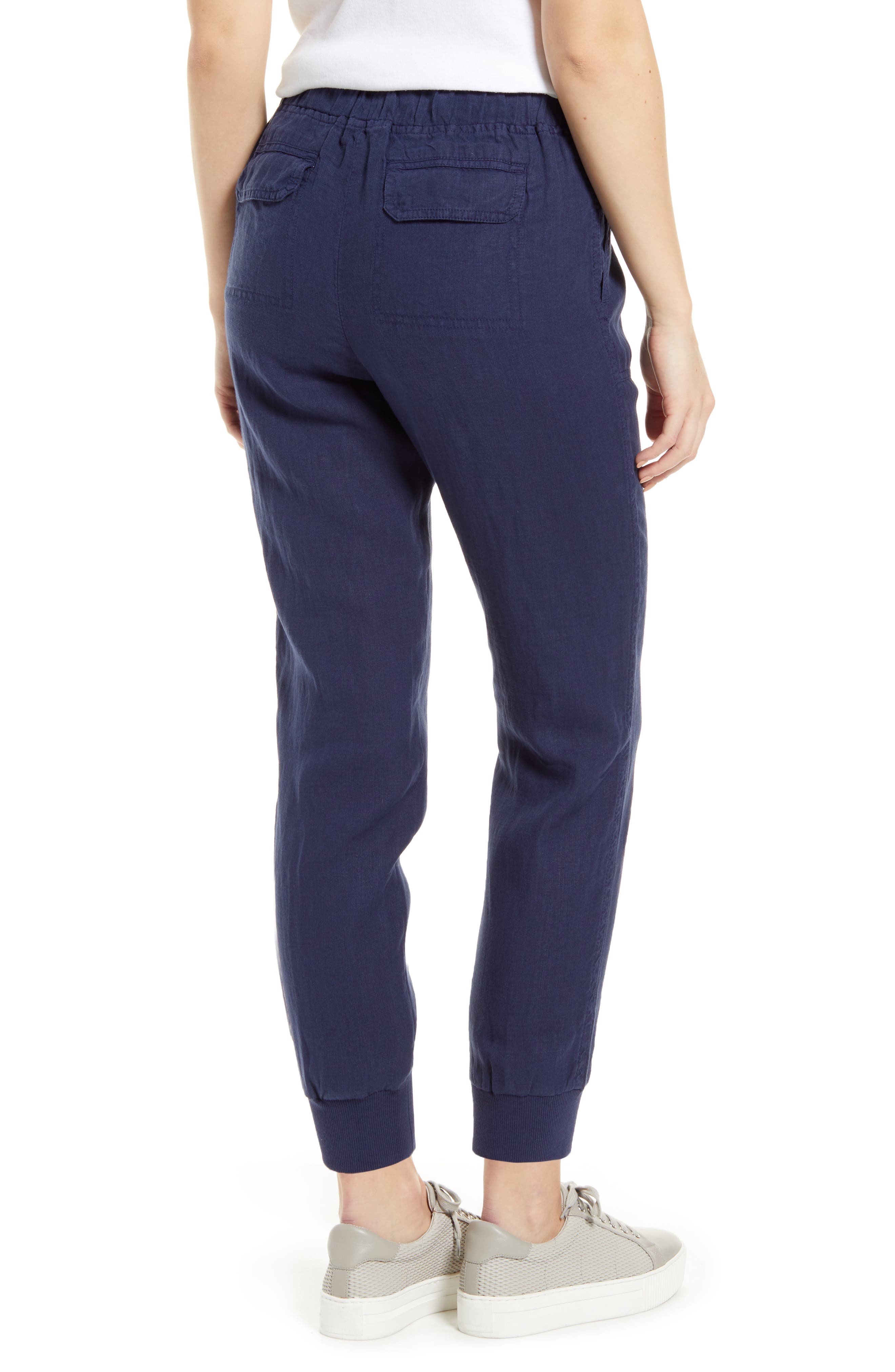 Caslon Linen Joggers in Navy Peacoat at Nordstrom, Size X-Small