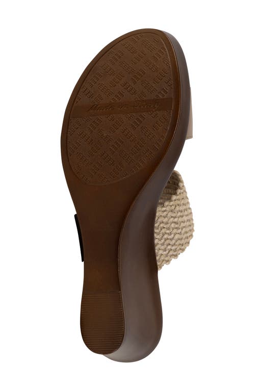 Italian Shoemakers Yamari Wedge Sandal In Taupe
