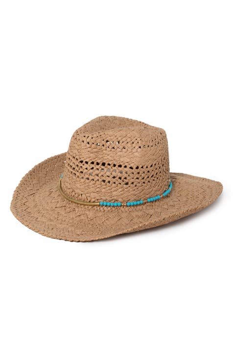Nicole Miller Straw Sun Hats for Women, Azalea at  Women's Clothing  store